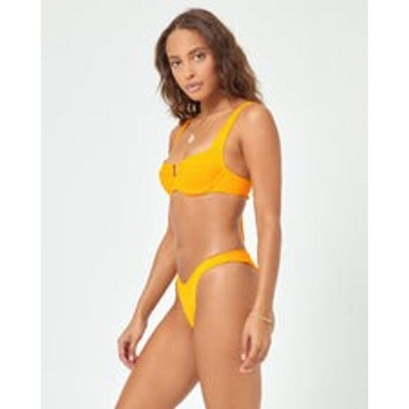 L*Space Camellia Bikini Top Underwire Mango Size Small NEW with Tags - Picture 2 of 7